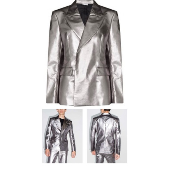 Comme des Garcons Metallic Silver Blazer